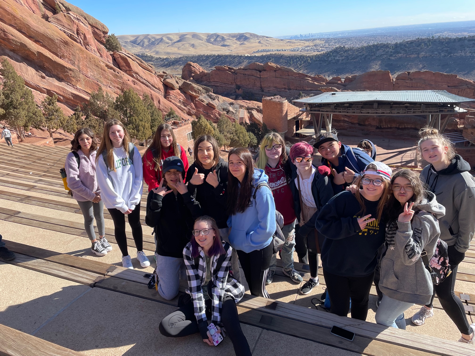 Students visiting Red Rocks park!